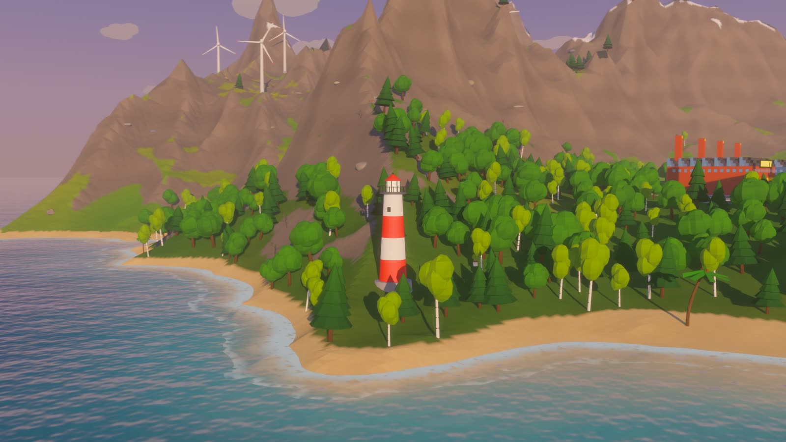 The Lighthouse of Mild Concern, at dawn.